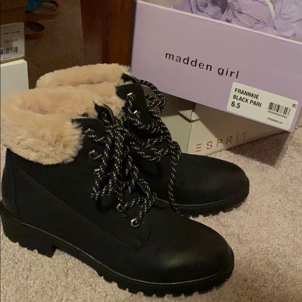 madden girl black booties